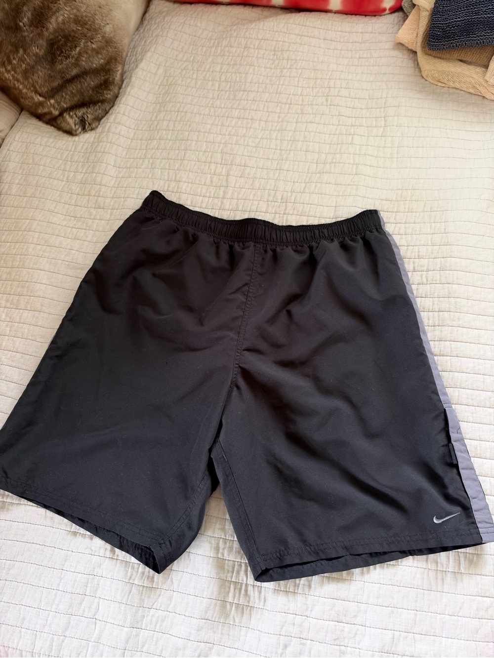 Nike Xl black pull on athletic swim training gym shorts